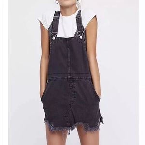 NWT Free People Overalls Dress Distressed Jean